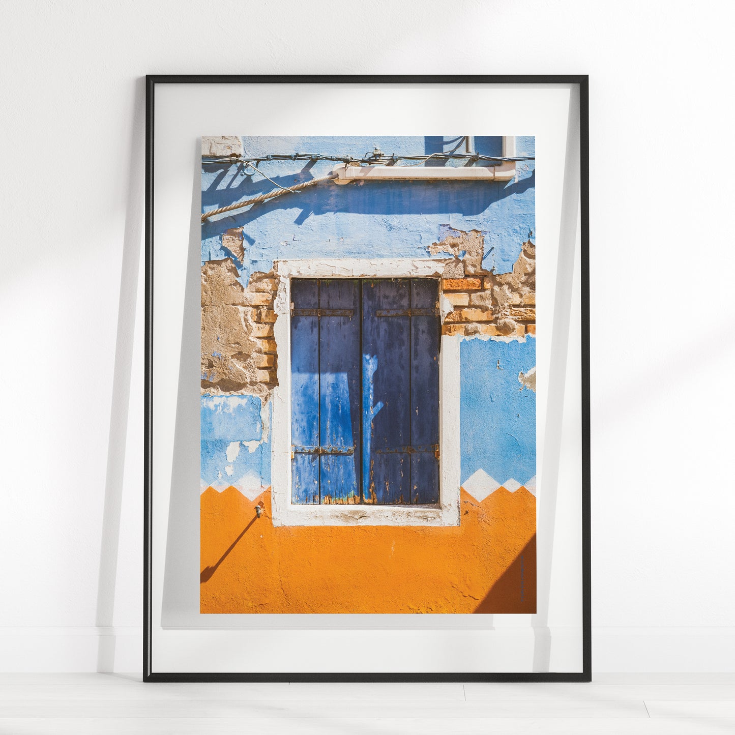 Islands of Venice Art Print - Blue and Orange