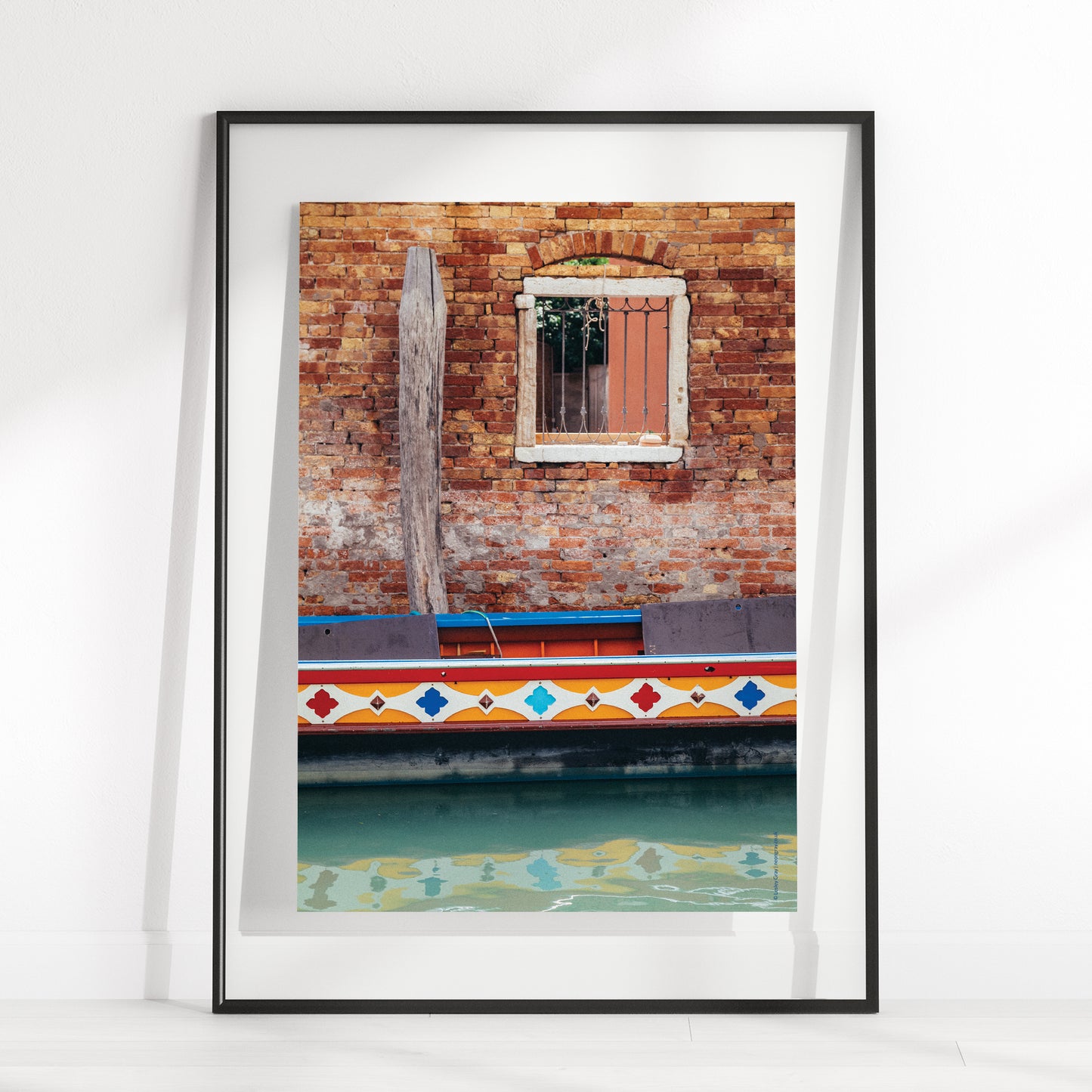 Islands of Venice Art Print - Red, Orange and Blue