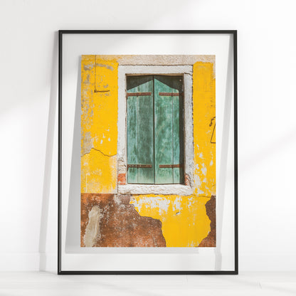 Islands of Venice Art Print - Yellow and Green