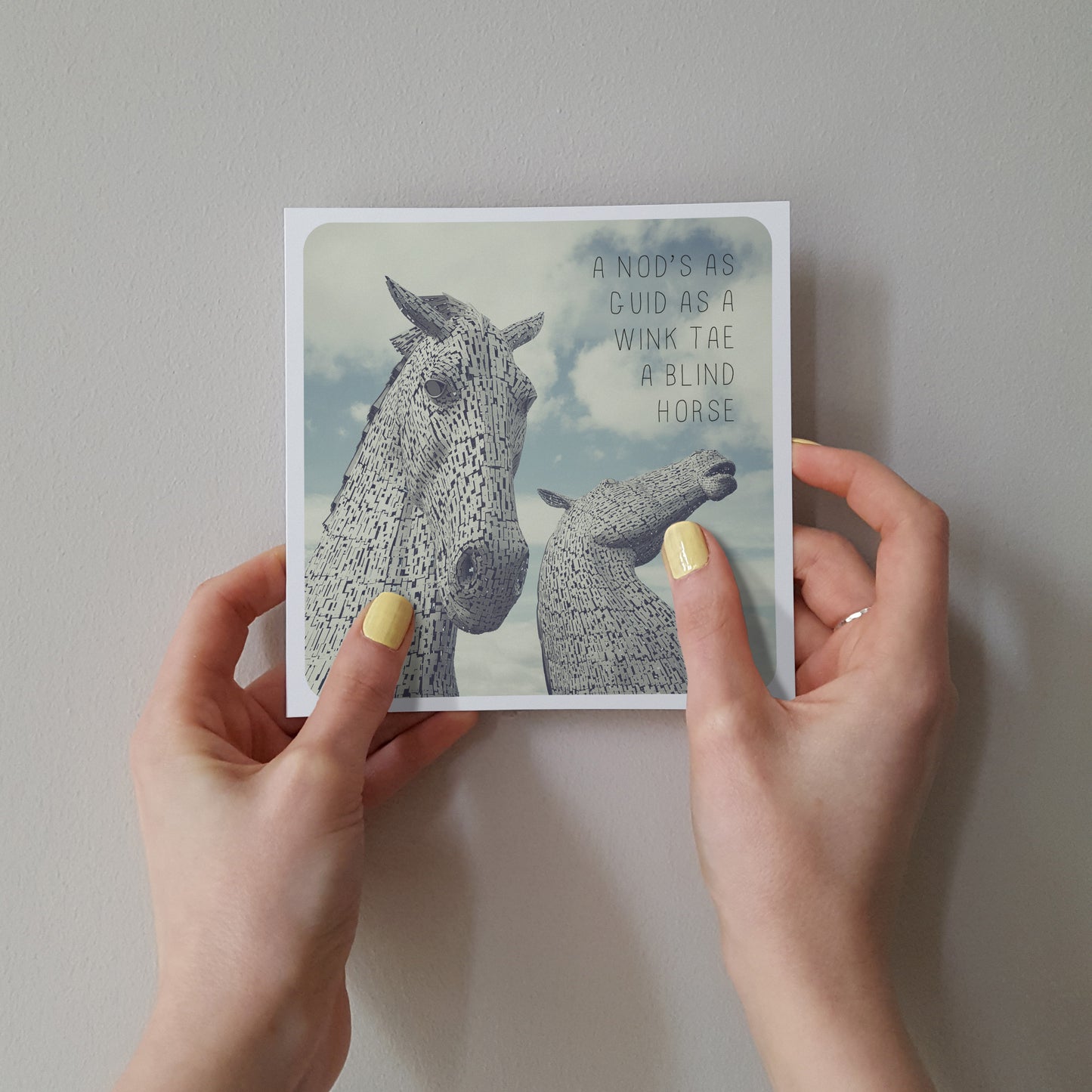 Scottish Banter Greetings Card Kelpies