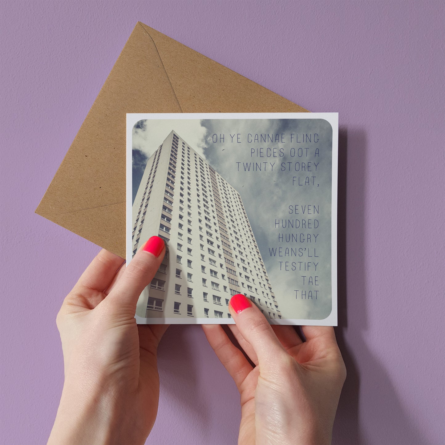 Scottish Banter Greetings Card High Rise