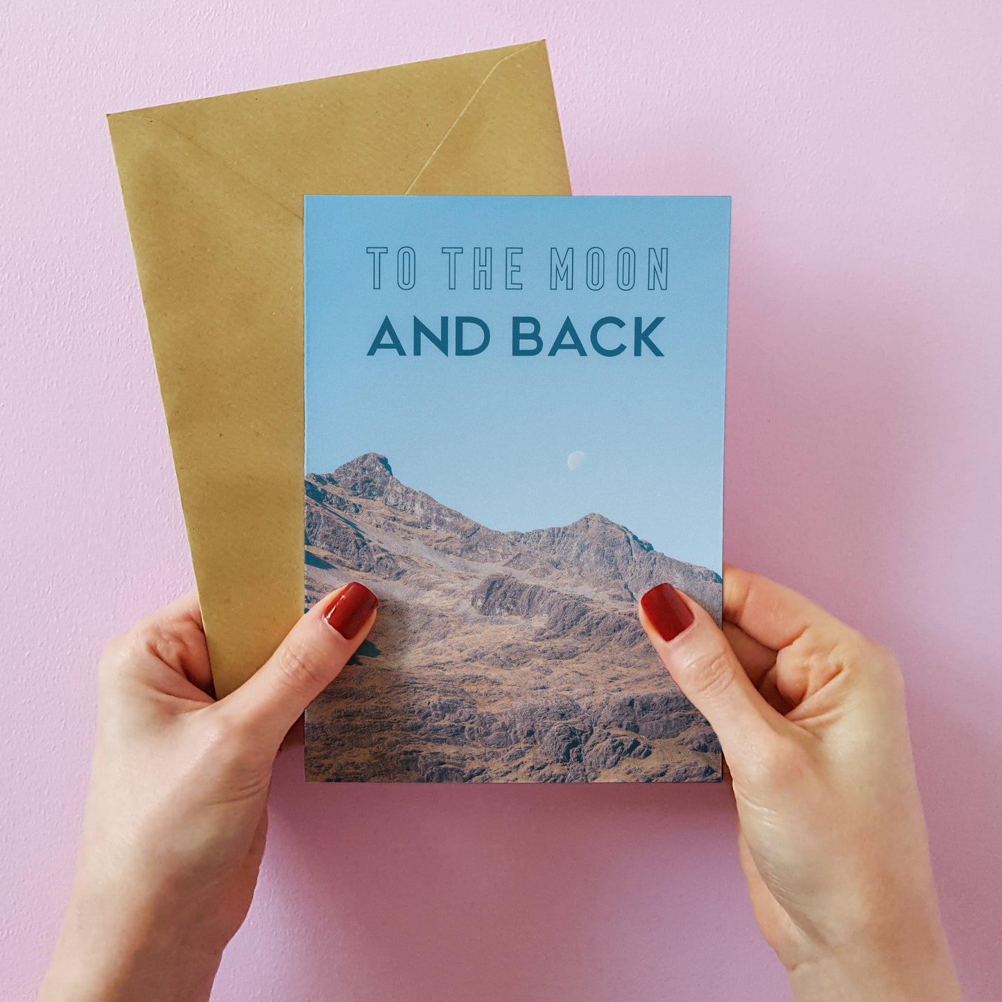 To the Moon and Back Greetings Card
