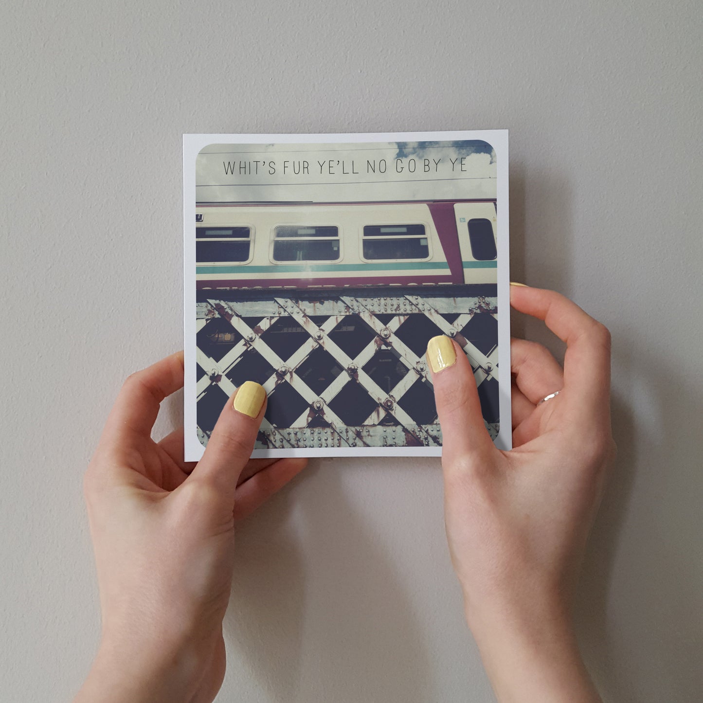 Scottish Banter Greetings Card Vintage Train