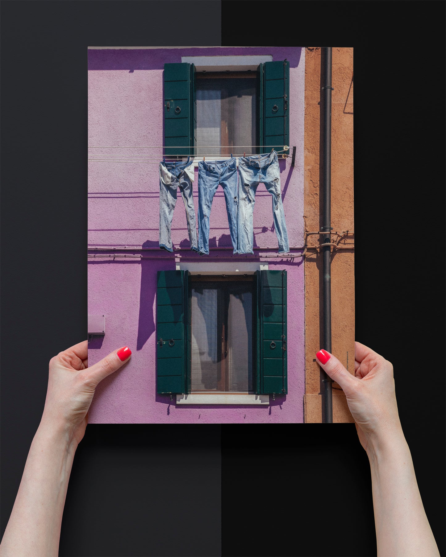 Islands of Venice Art Print - Purple and Teal