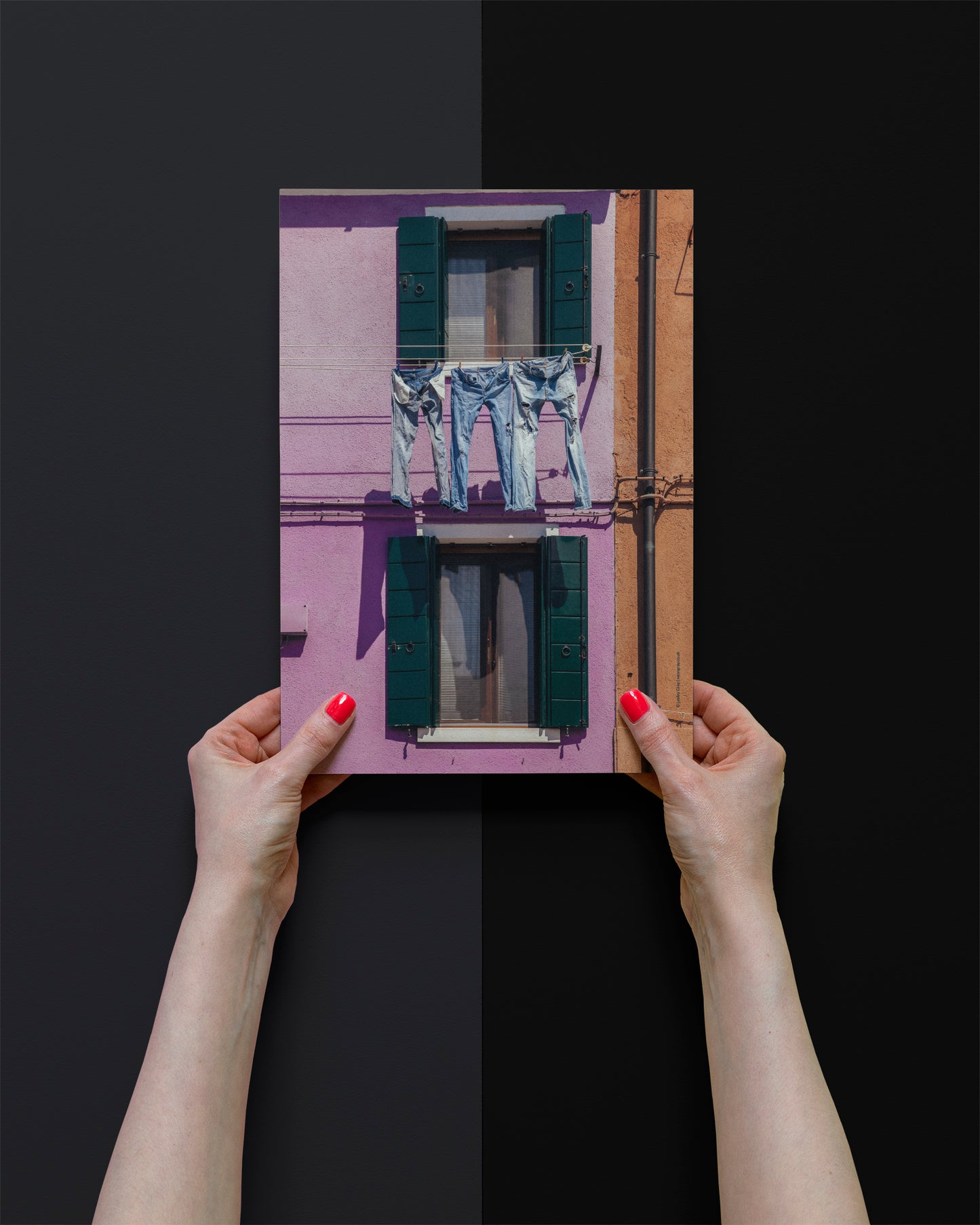 Islands of Venice Art Print - Purple and Teal