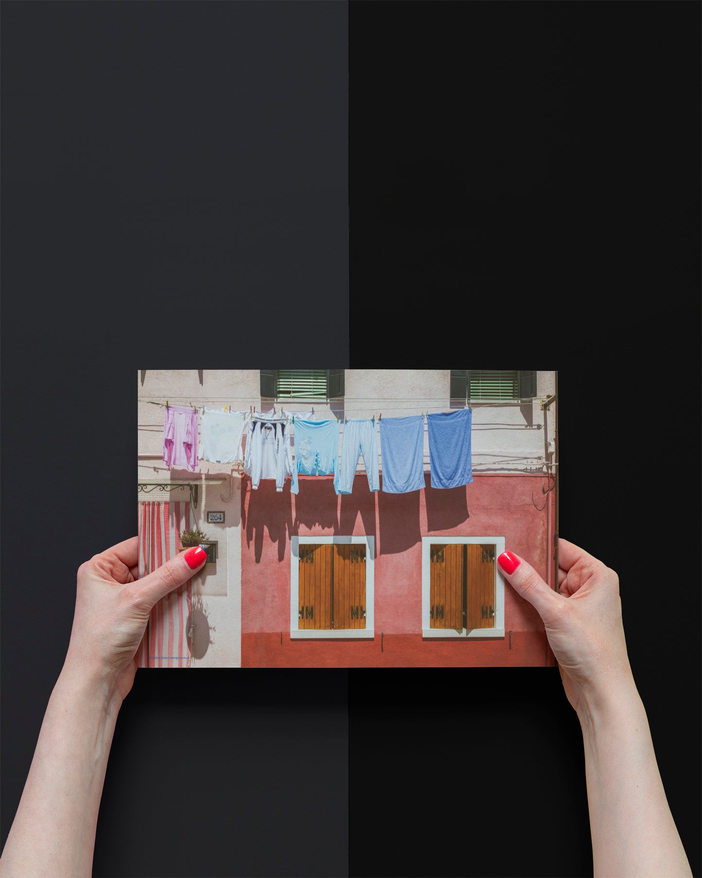 Islands of Venice Art Print - Salmon Pink