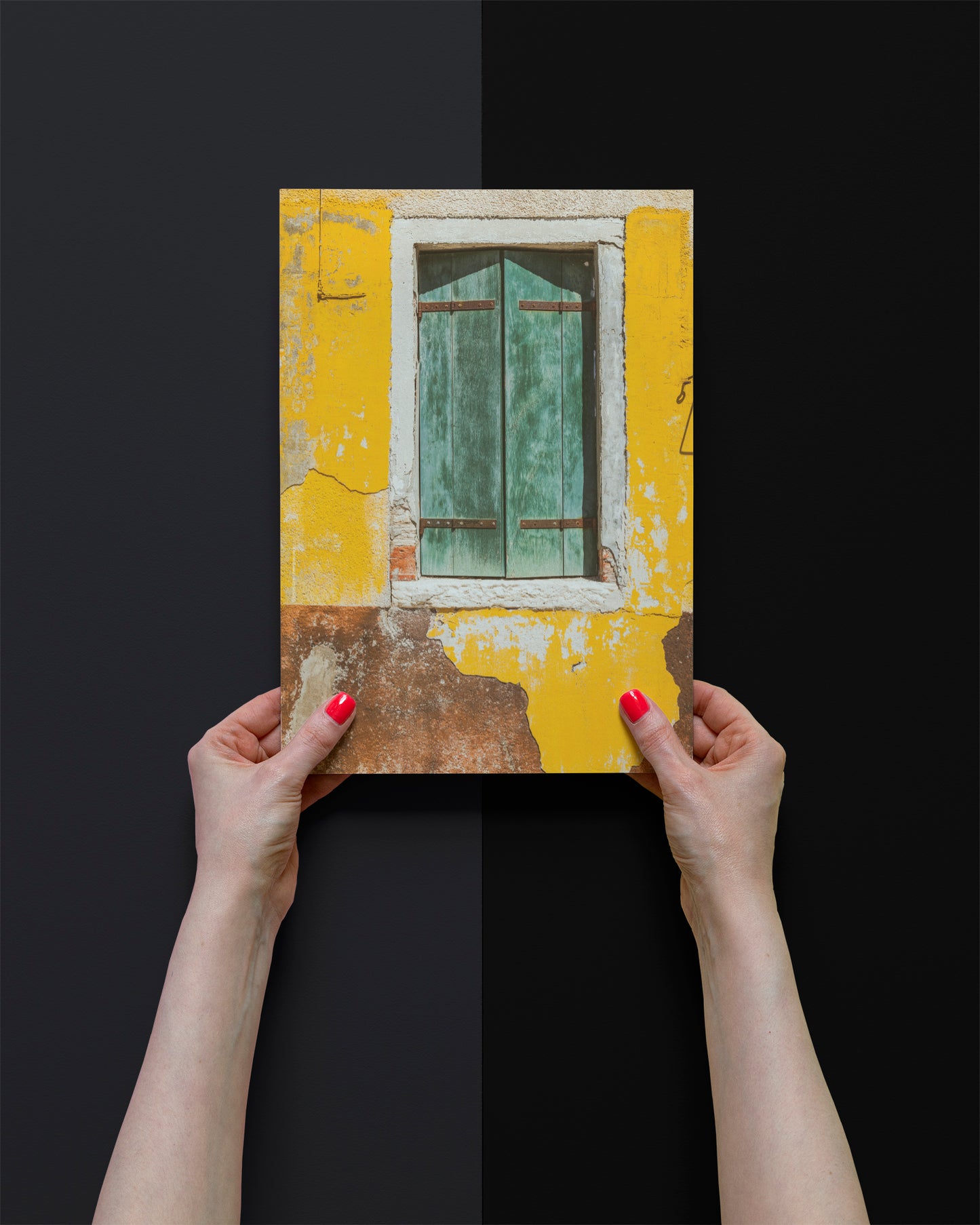 Islands of Venice Art Print - Yellow and Green