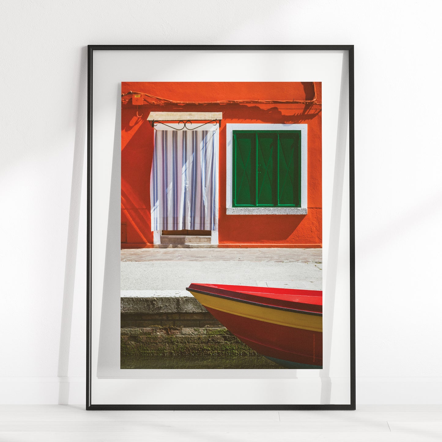 Islands of Venice Art Print - Red and Green