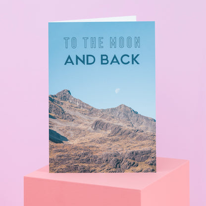 To the Moon and Back Greetings Card