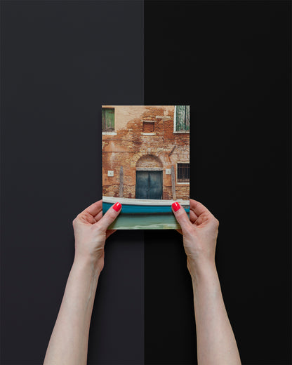 Islands of Venice Art Print - Blue, Terracotta and Green