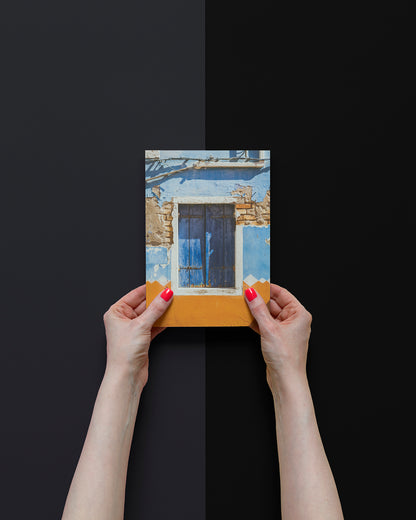Islands of Venice Art Print - Blue and Orange
