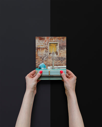 Islands of Venice Art Print - Turquoise and Yellow