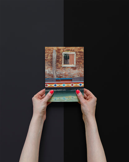 Islands of Venice Art Print - Red, Orange and Blue