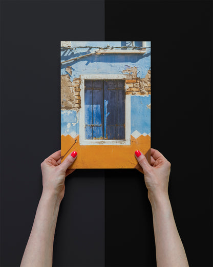 Islands of Venice Art Print - Blue and Orange