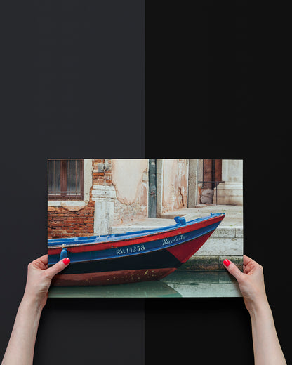 Islands of Venice Art Print - Red and Blue