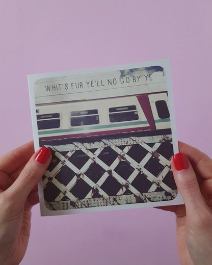 Scottish Banter Greetings Card Vintage Train
