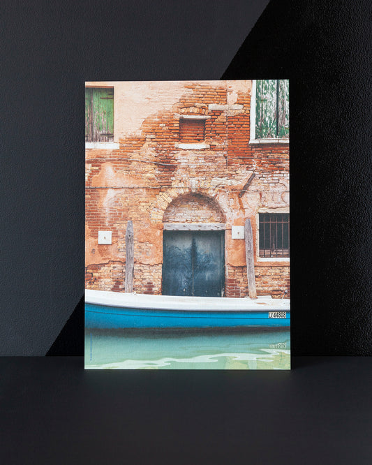 Islands of Venice Art Print - Blue, Terracotta and Green