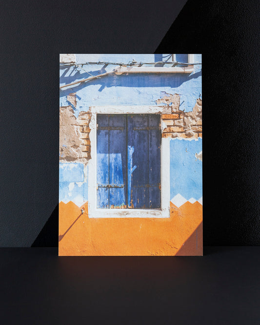 Islands of Venice Art Print - Blue and Orange