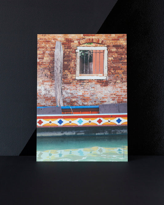 Islands of Venice Art Print - Red, Orange and Blue