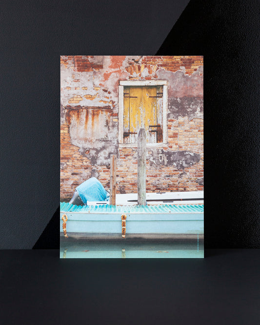 Islands of Venice Art Print - Turquoise and Yellow