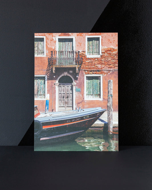 Islands of Venice Art Print - Red, Terracotta and Green